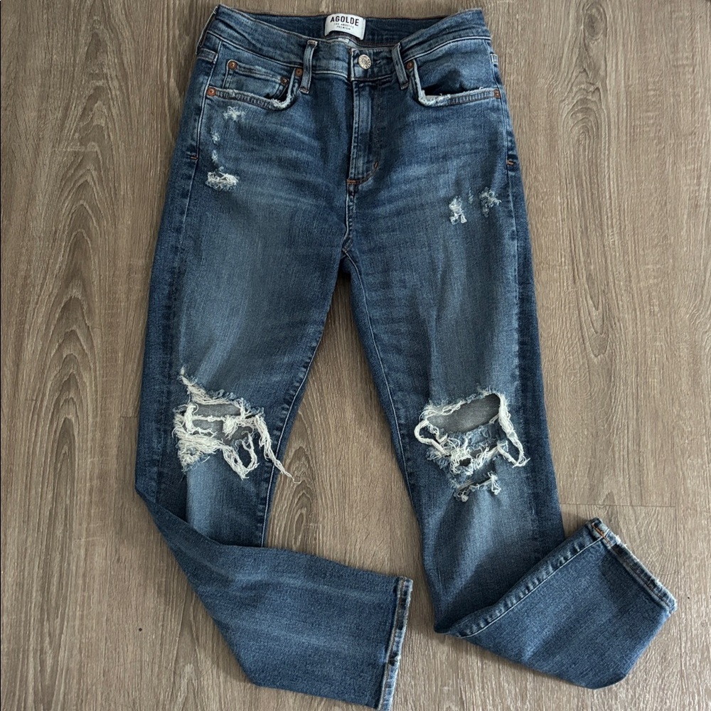 Agolde Sophie High Rise Crop Stretch Jeans, 28